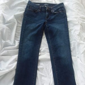 Ann Taylor Loft modern straight blue jeans
